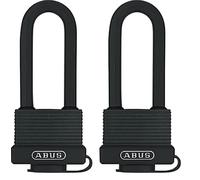 ABUS Brass Padlock 70/45HB63 with high Shackle - Weatherproof - Brass Lock Body - Impact-Resistant Plastic Coating - Security Level 5 (Pack of 2)