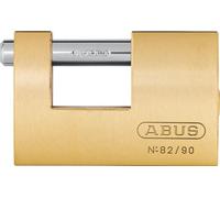 ABUS Brass Padlock 82/90 - Monoblock Padlock for Roller grilles, Vending Machines, containers and Much More. - Locking Bolt Made of Hardened Steel - ABUS Security Level 7