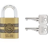 ABUS Brass Padlock 83/45 Iron Rock Anniversary Lock with 2 Keys vs. Hardened Steel Shackle, Nano Protect, Weatherproof, Level 8