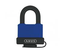 ABUS brass padlock Aqua Safe 70IB/50 gl.-6401 - keyed alike - weatherproof - stainless steel shackle for extra corrosion protection - plastic coating - ABUS security level 6