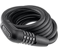 ABUS cable lock Numero 5510C/180 - compact bike lock with combination code for affordable two-wheelers and children's bikes - 10 mm security level 3 - black
