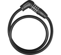 ABUS Cable Lock Tresor 6412C + SCMU Holder, 85 cm, Black | Combination lock, individually settable, steel cable with plastic coating, security level 4