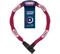 ABUS Catena 6806K chain lock - Lightweight hardened steel bike lock with fashionable textile tube - Square chain with ABUS security level 6 - 85 cm - Pink