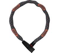 ABUS Catena 6806K chain lock - Lightweight hardened steel bike lock with fashionable textile tube - Square chain with ABUS security level 6 - 85 cm - Grey with lightning bolt pattern
