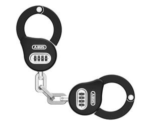 ABUS Chain Claw 10 handcuff lock - bicycle lock for securing bicycles, e-scooters and scooters - 47 cm long - with combination code - black