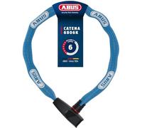 ABUS Chain Lock Catena 6806K, 85 cm, Blue | Robust bike lock with 6 mm square chain, hardened steel, textile sleeve, includes 2 keys