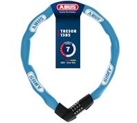 ABUS chain lock Tresor 1385 - combination lock made of hardened steel - 7 mm thick square chain - security level 7 - 85 cm - blue