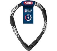 ABUS Chain Lock Tresor 6806C - Combination Lock with 360° Bolt, 6 mm Thick Steel Chain, 4-Digit Combination Code - Bike Lock with Security Level 6 - Length 85 cm, Black