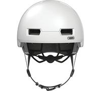 ABUS city helmet Skurb ACE - stylish bike helmet for everyday use, skating, BMX riding or longboarding - silver white, size L