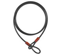 ABUS Cobra 10 loop cable - steel cable coated with plastic - security for bicycle and motorbike accessories - 1.4 metres long, 10 mm thick, black