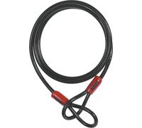 ABUS Cobra 10 loop cable - steel cable coated with plastic - security for bicycle and motorbike accessories - 3 metres long, 10 mm thick, black