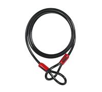 ABUS Cobra 10 loop cable - steel cable coated with plastic - security for bicycle and motorbike accessories - 3 metres long, 10 mm thick, black
