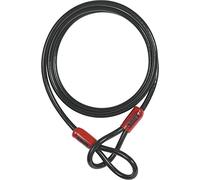 ABUS Cobra 10 loop cable - steel cable coated with plastic - security for bicycle and motorbike accessories - 3 metres long, 10 mm thick, black