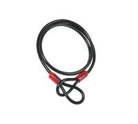 ABUS Cobra 10 loop cable - steel cable coated with plastic - security for bicycle and motorbike accessories - 2.2 metres long, 10 mm thick, black