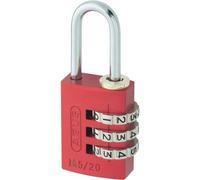 ABUS Combination lock 145/20 red - suitcase lock, locker lock, etc. - aluminum padlock - individually adjustable number code - ABUS -Safety level 3