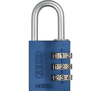 ABUS Combination Lock 145/30 Blue - Luggage Lock, Locker Lock and Much More. - Aluminium Padlock - Individually Adjustable Numerical Code - ABUS Security Level 3