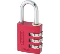 Padlock Combination Aluminum 30mm Red