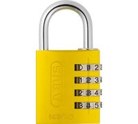 ABUS Combination Lock 145/40 Yellow - Luggage Lock, Locker Lock and Much More. - Aluminium Padlock - Individually Adjustable Numerical Code - ABUS Security Level 4