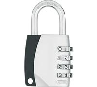 ABUS Combination Lock 155/40 - Padlock with die-cast zinc housing - for Suitcase/Locker/Gym/School with Individually Adjustable Combination Code - ABUS Security Level 4 - Silver