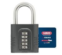 ABUS Combination Lock 158/65 - Padlock with Cast Zinc Casing - with Individually Adjustable Combination Code - ABUS Security Level 8 - Dark Grey