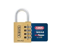 ABUS Combination Lock 165/40 - Brass Padlock - with Individually Adjustable Combination Code - Ideal for School, Gym, Garage - Suitcase/Locker - ABUS Security Level 4