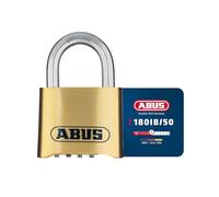 ABUS Combination Lock 180IB/50 - Brass Padlock, Weatherproof, Security