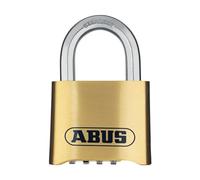 ABUS combination lock 180IB/50 - brass padlock - weatherproof - with individually adjustable combination code - security level 5 - brass colours