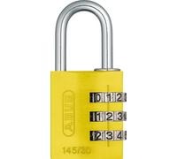 ABUS Combination Padlock 145/30 Yellow - for Luggage, Cabinet etc - Aluminium Padlock - Individually Adjustable Numerical Code - ABUS Security Level 3