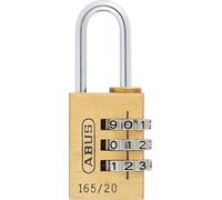 ABUS Combination Padlock 165/20 - Brass Padlock - with Individually Adjustable Combination Code - Suitcase, Locker, Gym, School Lock - ABUS Security Level 3