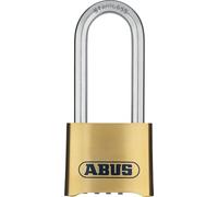 ABUS Combination Padlock 180IB/50HB63 with 4 Digit Code - Padlock with high Stainless Steel Shackle - Weatherproof - Ideal for Indoor and Outdoor - ABUS Security Level 5 - Brass