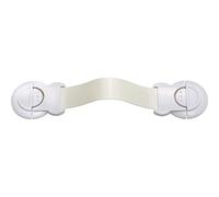 ABUS Danni JC1100A Universal Cabinet Lock, Junior Care, White | Child lock for cabinets and drawers, opens by push button on both sides, 3M adhesive mounting