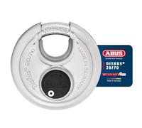 ABUS Discus Padlock 20/70 - Weatherproof for The Garden or Shed- Heavy Duty - high Security with Discus Welding Technology for The Best Protection Against Break-ins - ABUS Security Level 9 - Silver