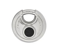 ABUS Diskus 20/80 Heavy Duty Stainless Steel Disk Padlock - Rustproof Circle Storage Lock with 7/16" Shackle - Made in Germany - Keyed Different
