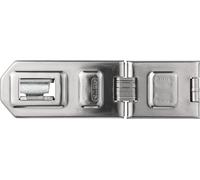 ABUS Diskus® Hinged hasp and staple 140/190 - Device for Padlocks - Double Joint For Hinged Doors and Corner Solutions - Security Level 8 - Silver