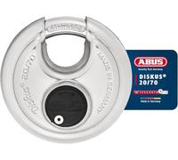 ABUS Diskus Padlock 20/70 - Stainless Steel, Security Level 9, Silver