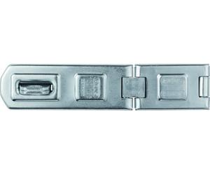 ABUS Double Joint Hasp 100/100 - Padlock Device - For Opening Doors and Corner Solutions - 01454 - ABUS Security Level 4 - Silver