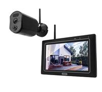 ABUS EasyLook BasicSet surveillance camera PPDF17000 - Camera and portable monitor with touchscreen - easy handling, motion detection, alarm and recording mode, intercom function, night vision - Black