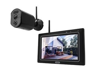 ABUS EasyLook BasicSet surveillance camera PPDF17000 - Camera and portable monitor with touchscreen - easy handling, motion detection, alarm and recording mode, intercom function, night vision - Black