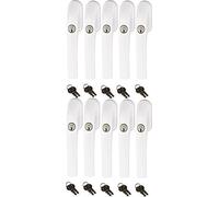 Abus FG300 Lockable Window Handle, White, in the Set 10 Pcs all Keyed Alike AL0125 with Insgesamt 20 Key