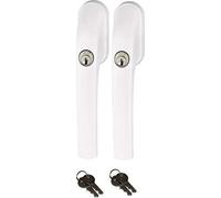 Abus FG300 Lockable Window Handle, White, in the Set 2 Pcs all Keyed Alike with Total 4 Key