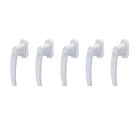 ABUS FG50 Window Handle - Window Lock with Lockable Push Button - Set of 5 - ABUS Security Level 1 - 79050 - White