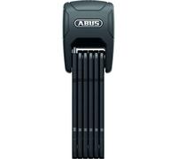 ABUS folding lock BORDO GRANIT XPlus 6500KA/90 black SH - flexible and secure bike lock with alarm and extra protection on joints - with lock holder - length 90 cm