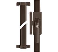 ABUS FOS650 AL0145 Additional Window Lock with Pressure Cylinder Keyed Alike - ABUS Security Level 10 - 73011 - Brown