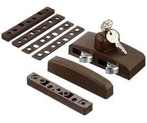 ABUS FTS96 Window Lock with Locking Mechanism via the Rotary Knob, Different Locking - ABUS Security Level 10 - 11197 - Brown