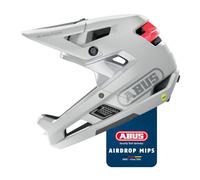 ABUS AirDrop MIPS MTB Full Face Elite Helmet in Polar White (S-M 52-58