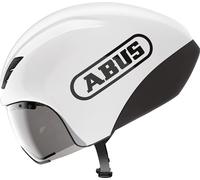 ABUS GameChanger TT 1.1 time trial Helmet - aerodynamic Bike Helmet for sporty riding - triathlon, time trial and track Cycling - for Men and Women - Size S, white