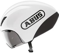 ABUS GameChanger TT 1.1 time trial Helmet - aerodynamic Bike Helmet for sporty riding - triathlon, time trial and track Cycling - for Men and Women - Size S, white