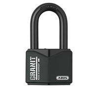 ABUS Granit 37/55HB50#SZP High Shackle Padlock Security Card and Key with LED Light - Outdoor Use - ABUS Security Level 10 - Black