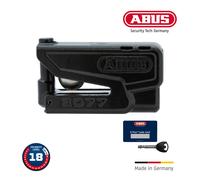 ABUS GRANIT Detecto XPlus 8077 2.0 BLACK Disc Lock With Alarm For Car Motorcycle