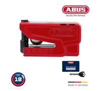Abus Granit Detecto XPlus 8077 2.0 Red Disc Lock With Alarm For Auto And Moto